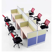 Modern office workstations 6 person long table workstations